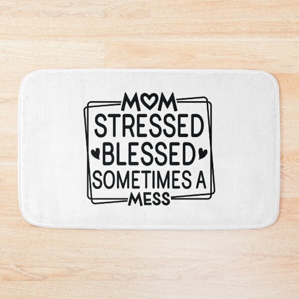Item preview, Mom Stressed Blessed Sometimes A Mess - Mom Quotes Retro Vintage Aesthetic Cute Motherhood Gift designed and sold by FuzionRaptor.