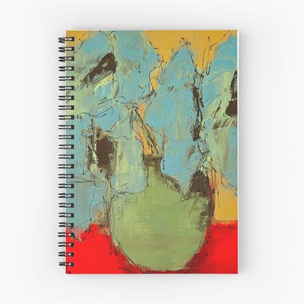 Item preview, Blue Bouquet in Green Vase – Abstract Expressionist Floral Painting designed and sold by BuckaBaby.