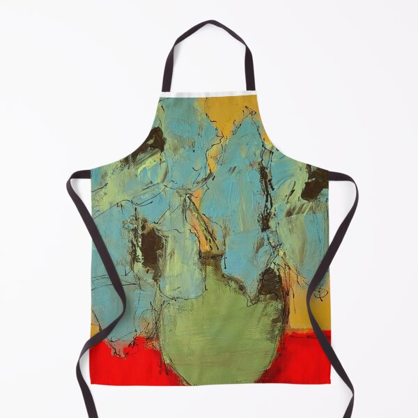 Item preview, Blue Bouquet in Green Vase – Abstract Expressionist Floral Painting designed and sold by BuckaBaby.