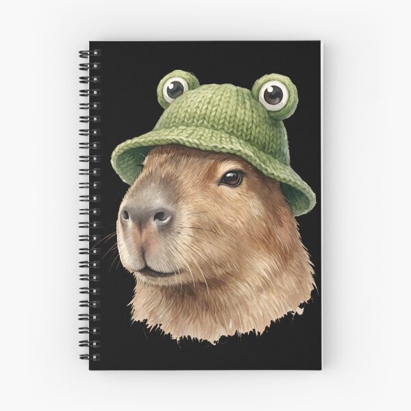 Item preview, Cottagecore Capybara Frog Hat Cute Forest Animal Chill Aesthetic designed and sold by WorldShop17.