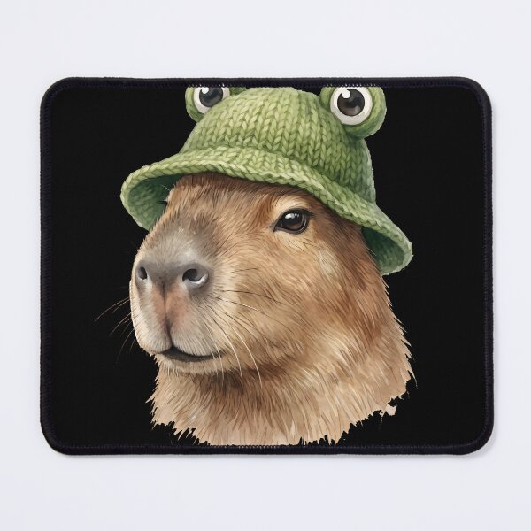 Item preview, Cottagecore Capybara Frog Hat Cute Forest Animal Chill Aesthetic designed and sold by WorldShop17.
