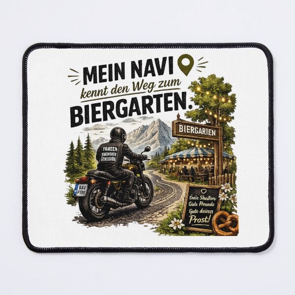Item preview, Mein Navi kennt den Weg zum Biergarten – Funny Bavarian Motorcycle Design designed and sold by Alpine-Ink.