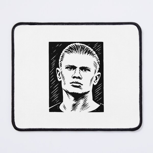 Item preview, portrait of Erling Haaland a blonde male football player norvegian soccer champion soccer cup 2026 designed and sold by paratynka.