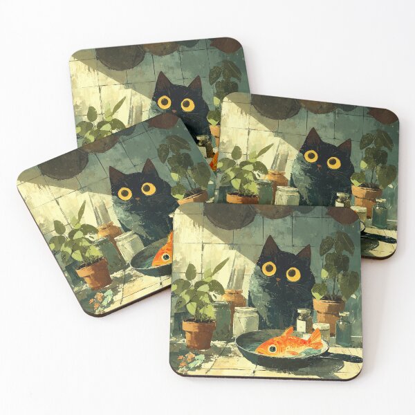 Item preview, Black Cat's Fresh Catch designed and sold by Erika Kaisersot.