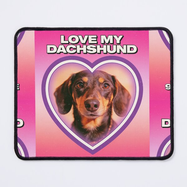 Item preview, Love My Dachshund - 90s Puppy Love Retro Y2K Heart Poster designed and sold by Gelyane.