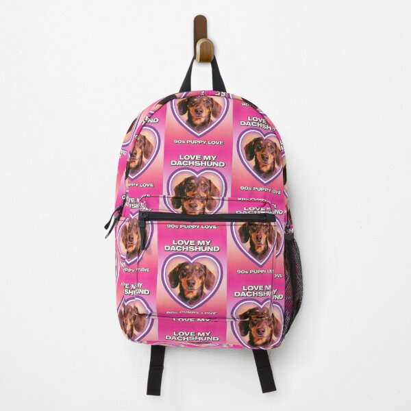 Item preview, Love My Dachshund - 90s Puppy Love Retro Y2K Heart Poster designed and sold by Gelyane.
