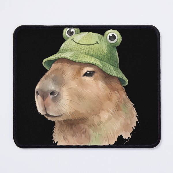 Item preview, Cottagecore Capybara Frog Hat Cute Forest Animal Chill Aesthetic designed and sold by WorldShop17.