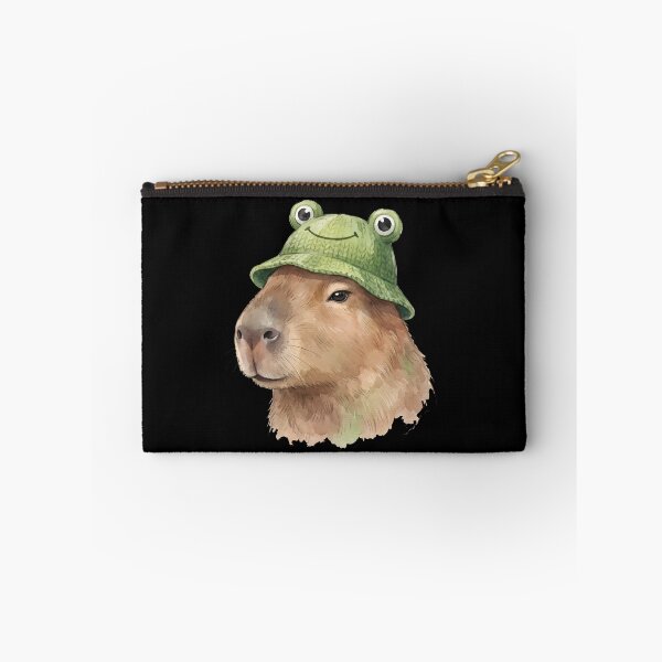 Item preview, Cottagecore Capybara Frog Hat Cute Forest Animal Chill Aesthetic designed and sold by WorldShop17.