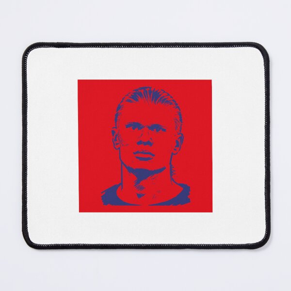 Item preview, portrait of Erling Haaland a blonde male football player wearing a red and blue sports jersey. soccer 2026 football cup designed and sold by paratynka.