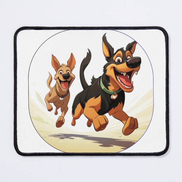 Item preview, Happy Running Dogs Cartoon Illustration - World Dog Day designed and sold by EHdesignShop.
