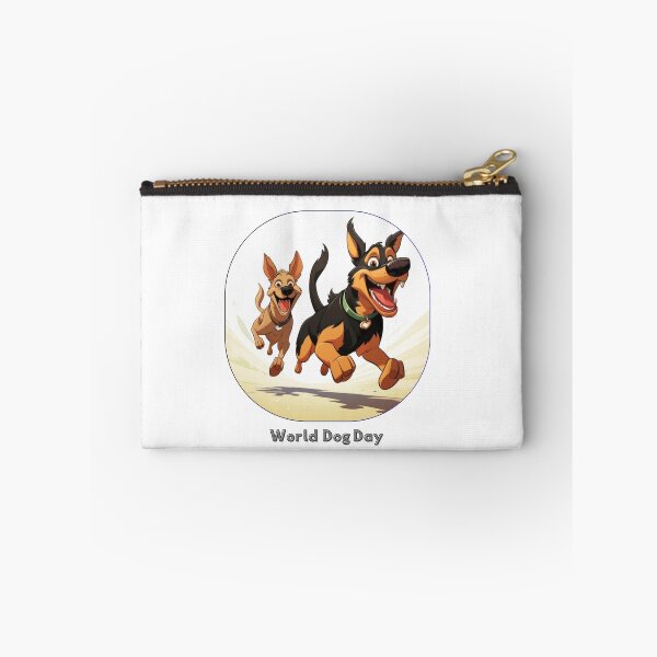 Item preview, Happy Running Dogs Cartoon Illustration - World Dog Day designed and sold by EHdesignShop.