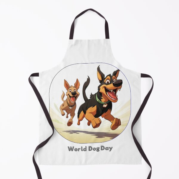 Item preview, Happy Running Dogs Cartoon Illustration - World Dog Day designed and sold by EHdesignShop.