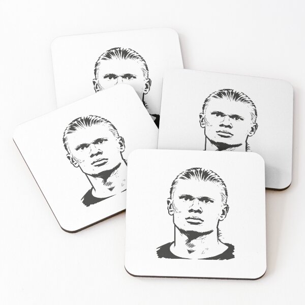 Item preview, portrait of Erling Haaland a blonde male football player wearing a red and blue sports jersey. soccer 2026 football cup designed and sold by paratynka.