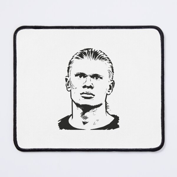 Item preview, portrait of Erling Haaland a blonde male football player wearing a red and blue sports jersey. soccer 2026 football cup designed and sold by paratynka.