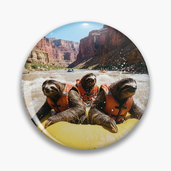 Item preview, Adventurous Sloths White Water Raft the Colorado River designed and sold by Tridentulus.