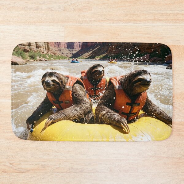 Item preview, Adventurous Sloths White Water Raft the Colorado River designed and sold by Tridentulus.