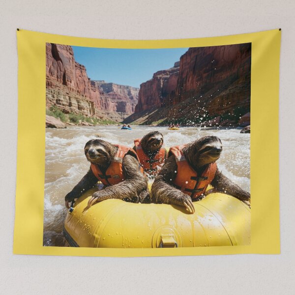 Item preview, Adventurous Sloths White Water Raft the Colorado River designed and sold by Tridentulus.