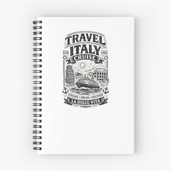 Item preview, La Dolce Vita Travel Italy Cruise Vintage Landmark Illustration designed and sold by Yellowriversss.