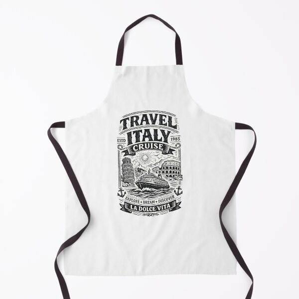 Item preview, La Dolce Vita Travel Italy Cruise Vintage Landmark Illustration designed and sold by Yellowriversss.