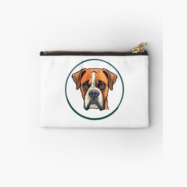 Item preview, Cute Boxer Dog Cartoon Illustration - Circle Badge Design designed and sold by EHdesignShop.