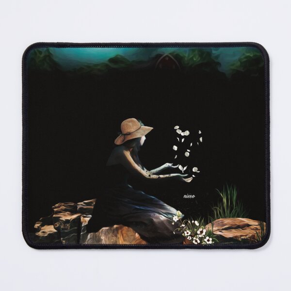 Item preview, Whimsical Girl Gathering Glowing Petals designed and sold by MapleBloom.
