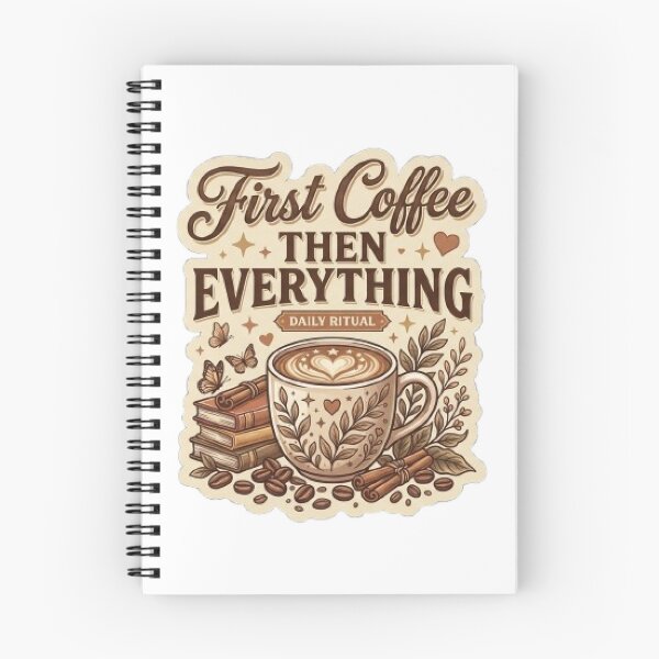 Item preview, First Coffee Then Everything Vintage Coffee T-Shirt | Cozy Café Typography | Retro Coffee Lover Graphic Tee designed and sold by Faisal  Shah.