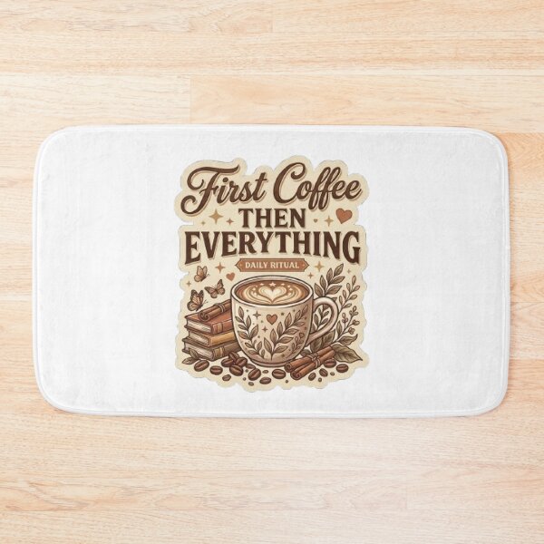 Item preview, First Coffee Then Everything Vintage Coffee T-Shirt | Cozy Café Typography | Retro Coffee Lover Graphic Tee designed and sold by Faisal  Shah.