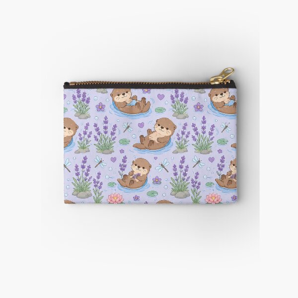 Item preview, Otter Lavender Pond Pattern designed and sold by Soft Berry Studio.