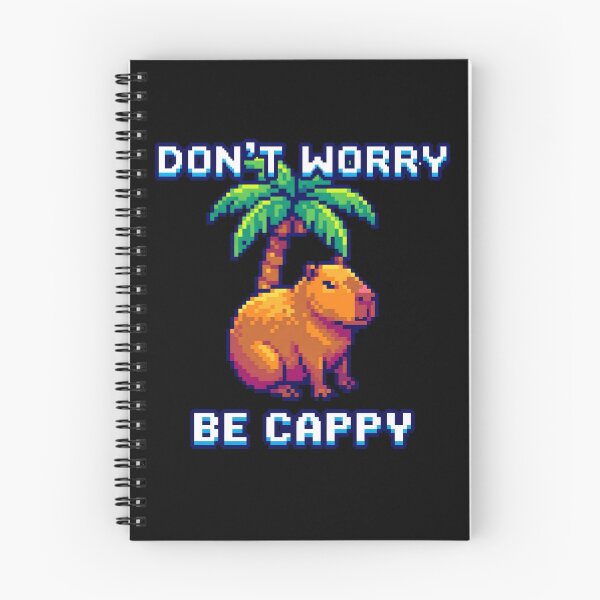 Item preview, Pixel Art Capybara Dont Worry Be Cappy Retro Gaming Chill Meme designed and sold by WorldShop17.