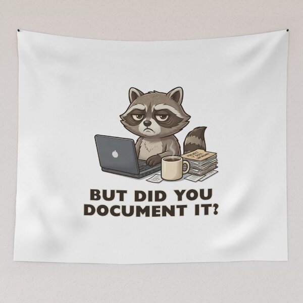 Item preview, But Did You Document It, Funny Raccoon Office Humor Design for Coworkers and Professionals designed and sold by ezuldeen48.