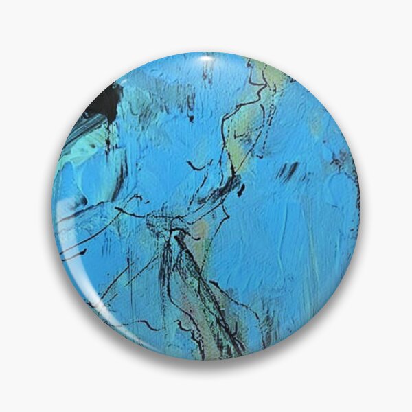 Item preview, Blue Green Abstract Expressionist Floral Painting designed and sold by BuckaBaby.