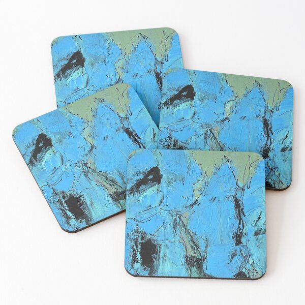 Item preview, Blue Green Abstract Expressionist Floral Painting designed and sold by BuckaBaby.