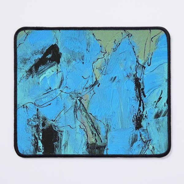 Item preview, Blue Green Abstract Expressionist Floral Painting designed and sold by BuckaBaby.
