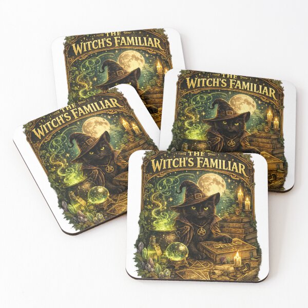 Item preview, The Witch’s Familiar Black Cat designed and sold by Mosslume Studio.