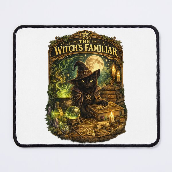 Item preview, The Witch’s Familiar Black Cat designed and sold by Mosslume Studio.
