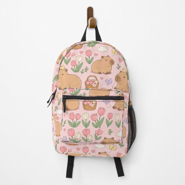 Item preview, Capybara Tulip Field Pattern designed and sold by Soft Berry Studio.
