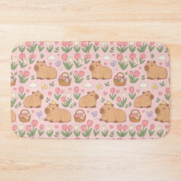 Item preview, Capybara Tulip Field Pattern designed and sold by Soft Berry Studio.