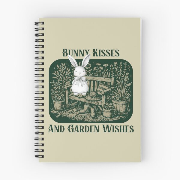 Item preview, Bunny Kisses and Garden Wishes Cute Rabbit Cottagecore Gardening Design designed and sold by Sachie's Studio.
