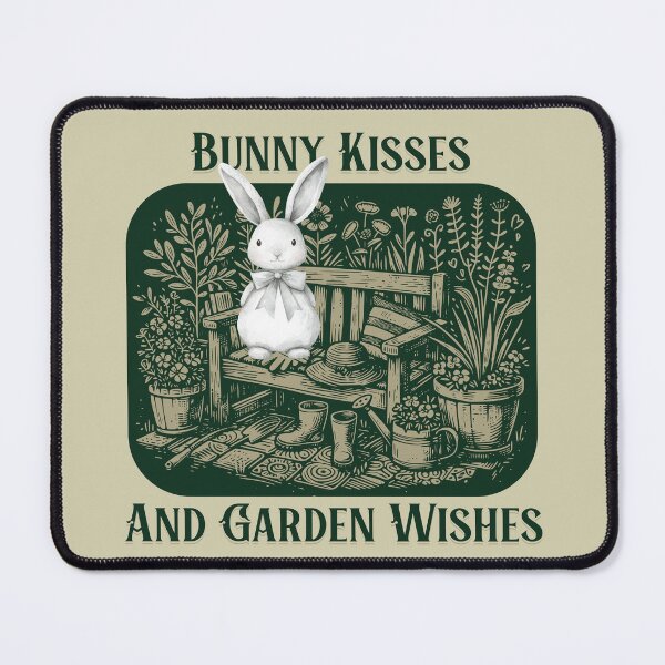 Item preview, Bunny Kisses and Garden Wishes Cute Rabbit Cottagecore Gardening Design designed and sold by Sachie's Studio.