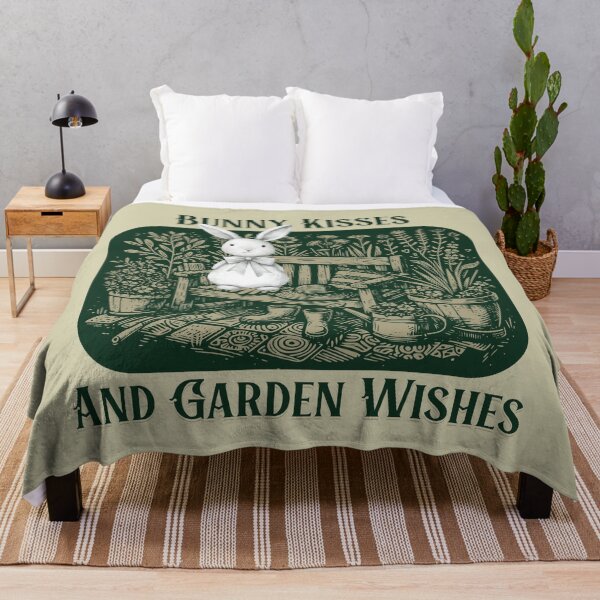 Item preview, Bunny Kisses and Garden Wishes Cute Rabbit Cottagecore Gardening Design designed and sold by Sachie's Studio.