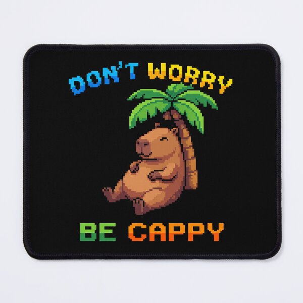 Item preview, Pixel Art Capybara Dont Worry Be Cappy Retro Gaming Chill Meme designed and sold by WorldShop17.