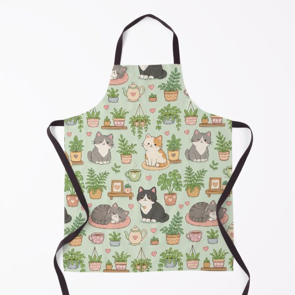 Item preview, Cozy Cat Fern Room Pattern designed and sold by Soft Berry Studio.