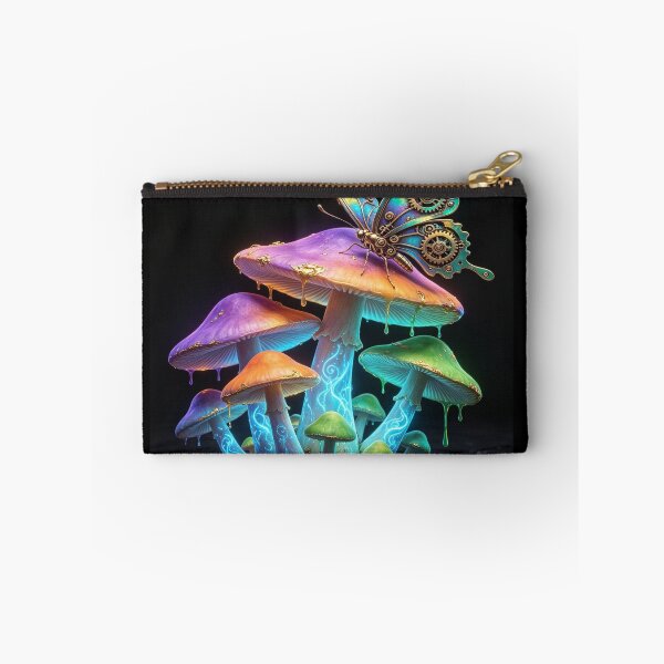 Item preview, Steampunk Butterfly on Magic Glowing Mushrooms Art designed and sold by Chaos world.