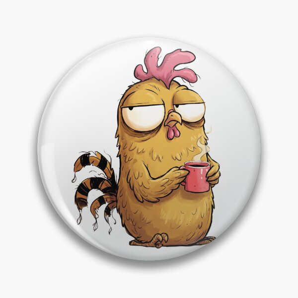 Item preview, Grumpy Coffee Rooster | Funny Chicken Cartoon | Morning Coffee Mood designed and sold by ColorFlick.