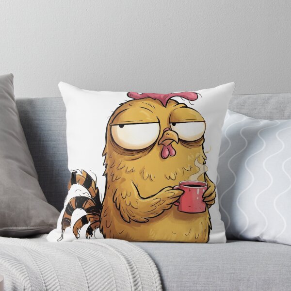 Item preview, Grumpy Coffee Rooster | Funny Chicken Cartoon | Morning Coffee Mood designed and sold by ColorFlick.