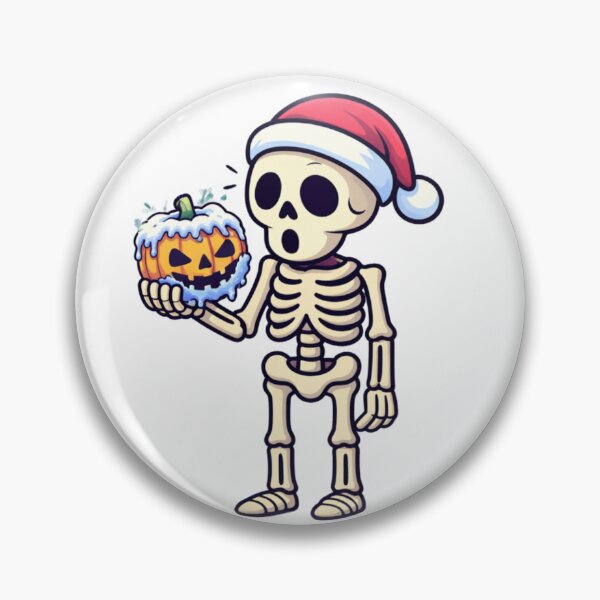 Item preview, Christmas Skeleton With Pumpkin designed and sold by DustyCuriositie.