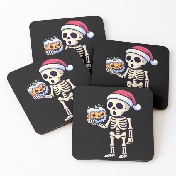 Item preview, Christmas Skeleton With Pumpkin designed and sold by DustyCuriositie.