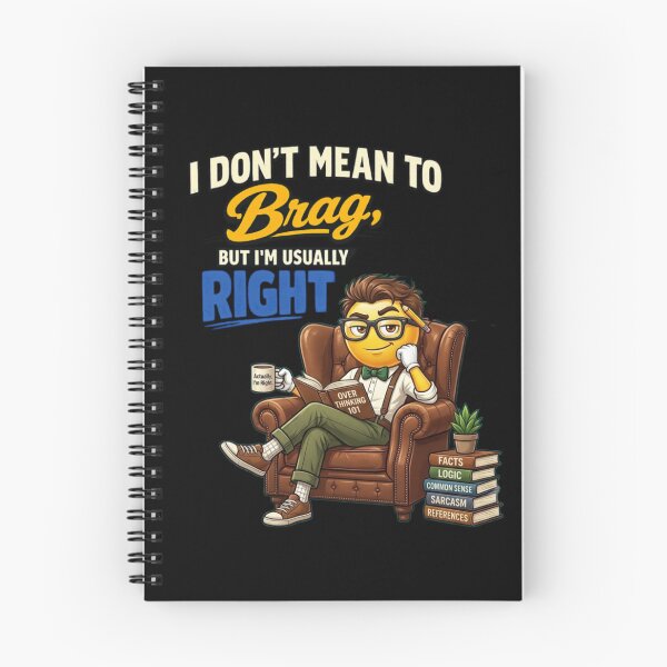Item preview, I Don't Mean to Brag But I'm Usually Right Nerd Emoji designed and sold by PunchDrop.