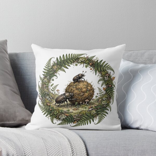 Item preview, Dung Beetles Teamwork - Sisyphus Beetles Botanical Entomology Design Goblincore Love designed and sold by Neurospicy Trolls.