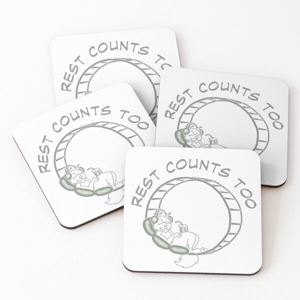 Item preview, Rest Counts Too | Minimalist Relaxing Squirrel Line Art Gift designed and sold by Samaya-.